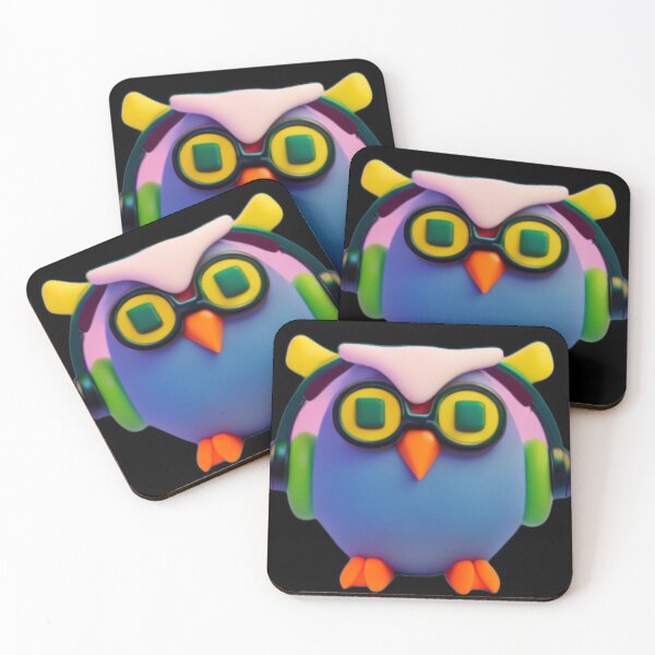 Item preview, Cute Owl Products - Listening to Music with Headphones designed and sold by MediaPOX.