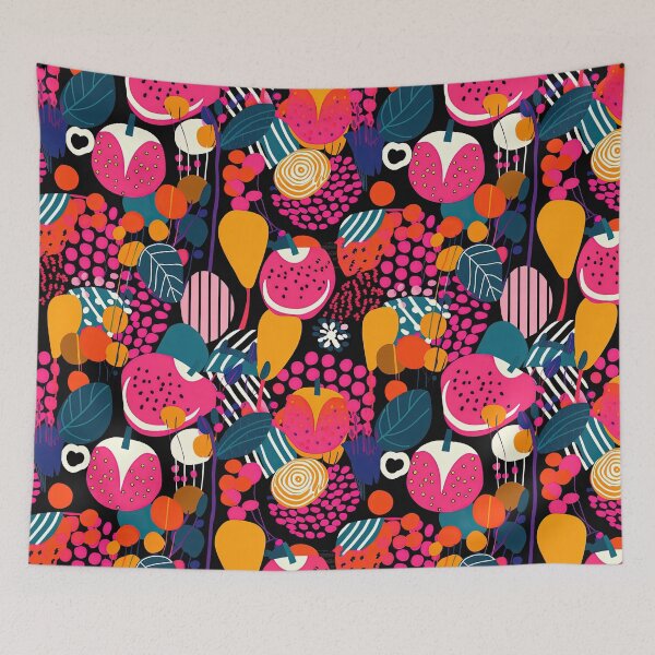 Item preview, Colorful fruity design with pink yellow and green  designed and sold by HandEmporium.