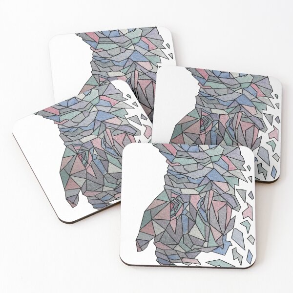 Item preview, Dolphin Polygon Acuarela-fractura vers. designed and sold by Sproutopia-Art.