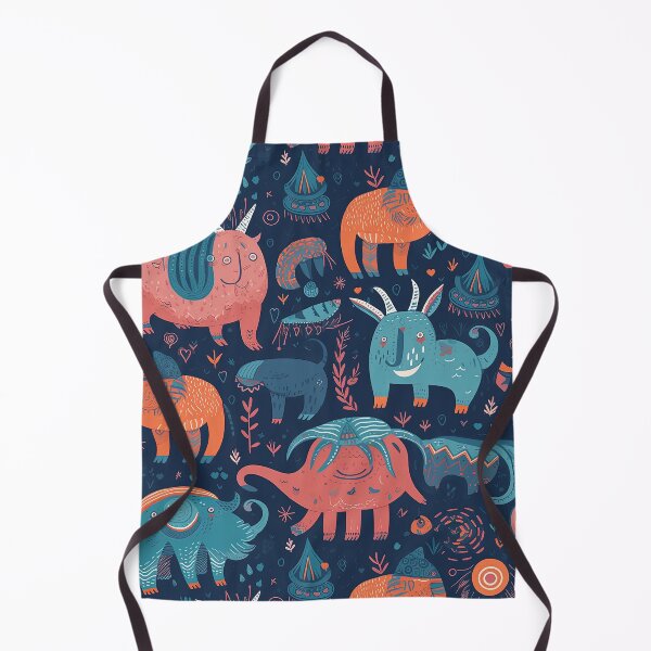 Item preview, Strange magical creatures in blue orange and pinkish tones designed and sold by HandEmporium.