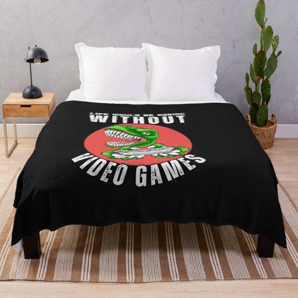 Item preview, Life would be Boring Without Video Games Cute Dinosaur Typography Quote designed and sold by thedazzlingmonk.