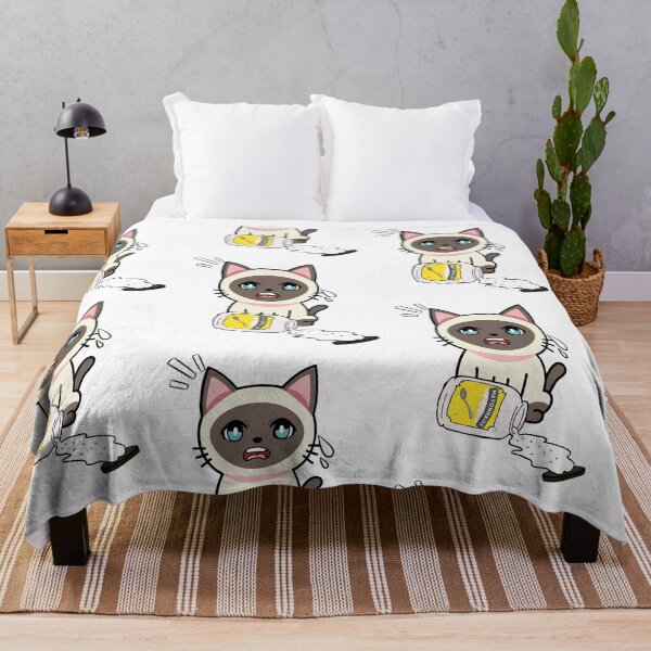 Item preview, Cute Siamese Cat Spilled Mayonnaise designed and sold by Pet Station.