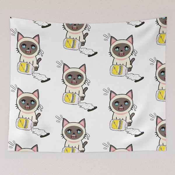 Item preview, Cute Siamese Cat Spilled Mayonnaise designed and sold by Pet Station.