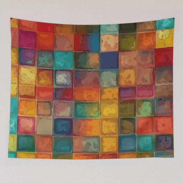 Item preview, Watercolor Tiles in Abstract Pattern designed and sold by TopArtsy.