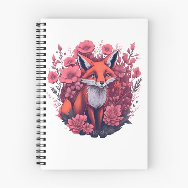 Artikelvorschau, Netter Fuchs, umgeben von Blumen entworfen und verkauft von Kattcatty.