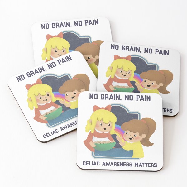 Item preview, Celiac Awareness - No Grain, No Pain, Happy Girls Sharing Cookies designed and sold by ElLocoMus.