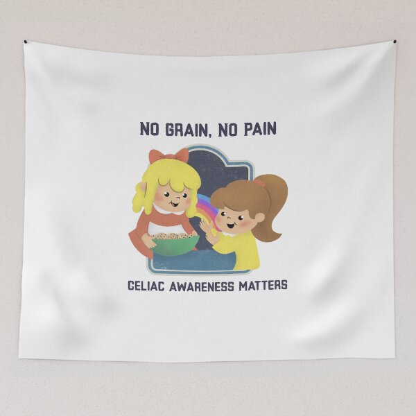 Item preview, Celiac Awareness - No Grain, No Pain, Happy Girls Sharing Cookies designed and sold by ElLocoMus.