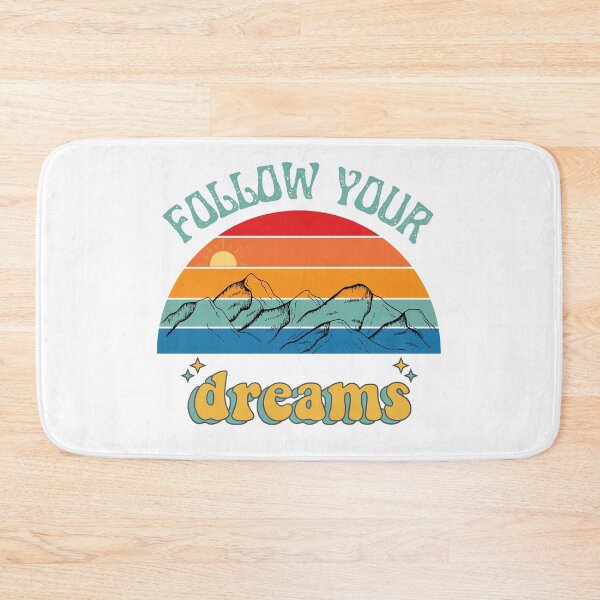 Item preview, Follow Your Dreams Retro Style Design Sunsetting over Mountains designed and sold by BrinaandPops.