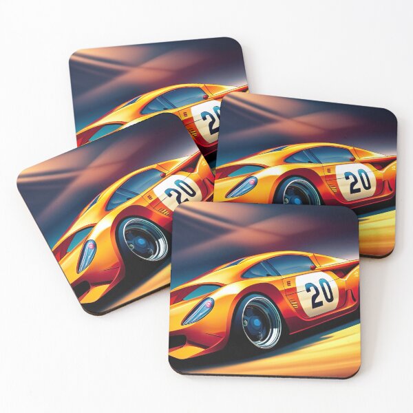 Item preview, Color print of orange vintage car with the number twenty designed and sold by printposters.