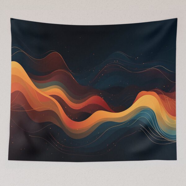 Item preview, Wavy lines designed and sold by colorcraze-.