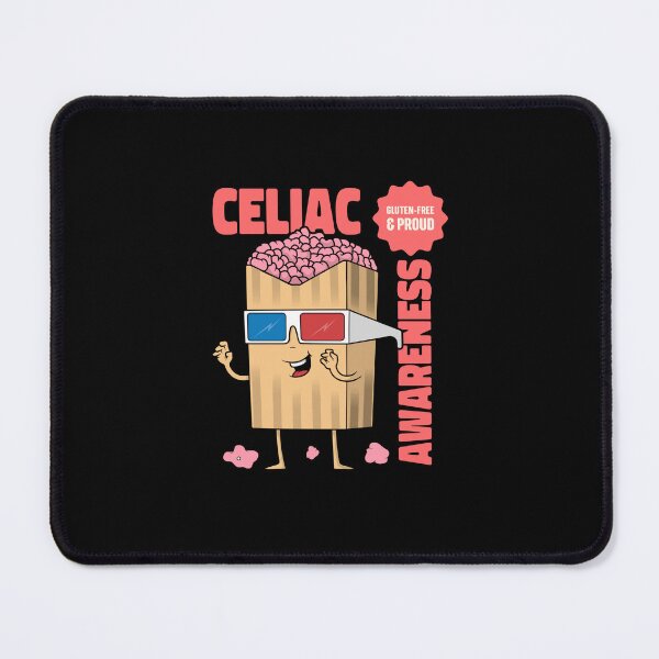 Item preview, Gluten-Free Pride - Celiac Awareness, Happy Popcorn Bag Cartoon designed and sold by ElLocoMus.