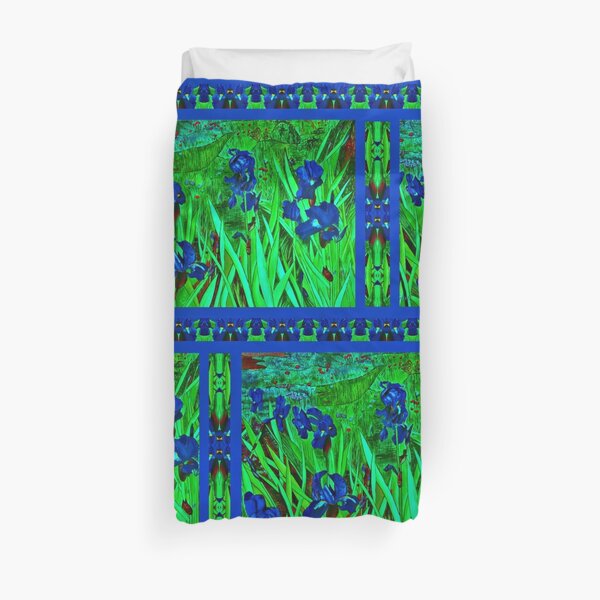 Blue Irises Duvet Cover