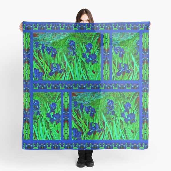Blue Irises Scarf