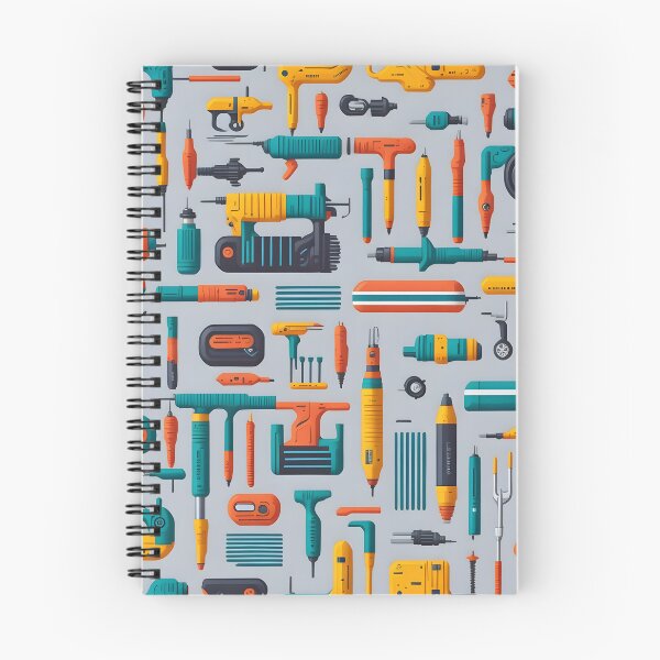 Item preview, Colorful Power Tools Pattern designed and sold by candlewithhare.