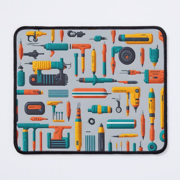 Item preview, Colorful Power Tools Pattern designed and sold by candlewithhare.