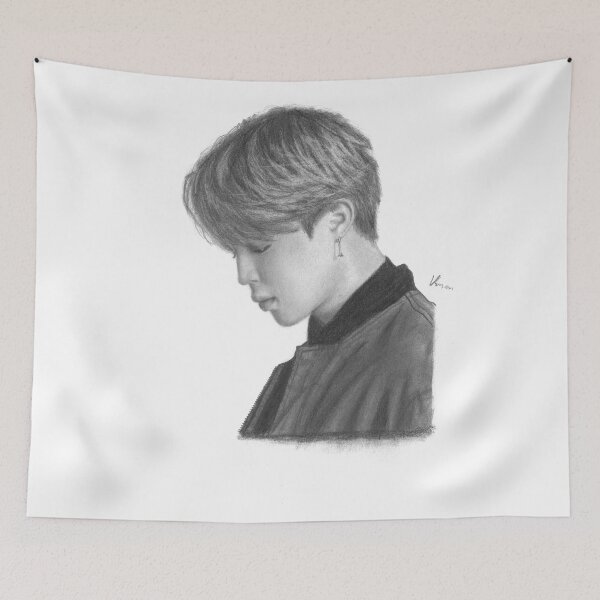 Item preview, Jimin Park Jimin BTS fanart kpop portrait realistic pencil designed and sold by Krasiaart.