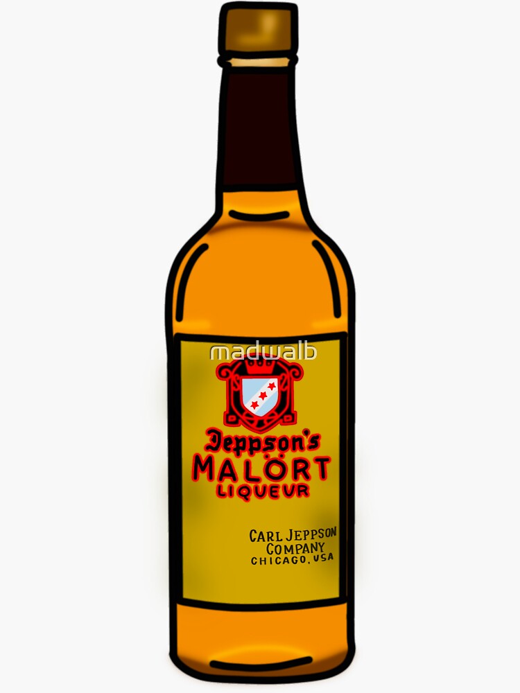 malort chicago Sticker for Sale by madwalb