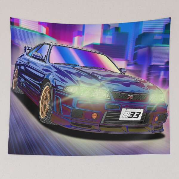 Item preview, Neon Sunset Nissan Skyline GT-R R33  designed and sold by JDM Guyvit.