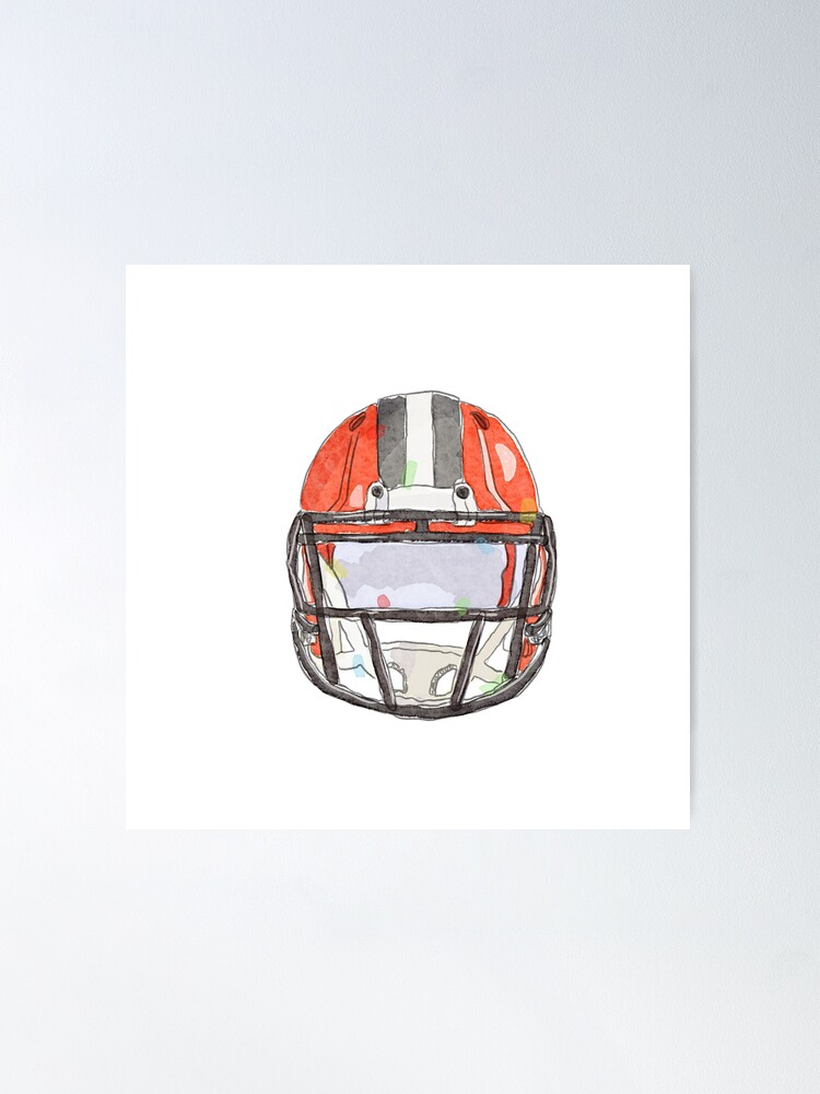 American Football Helmet Watercolor' Poster for Sale by