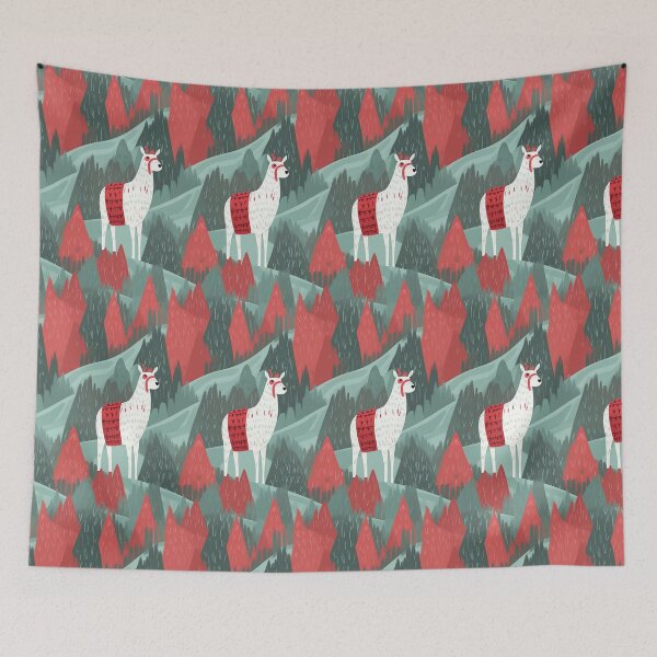 Item preview, Lhama folklore - patterns endless designed and sold by PoppinArtFox.