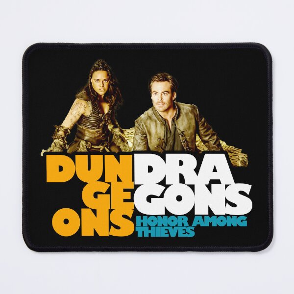 Item preview, Dungeons & Dragons: Honor Among Thieves 2023 movies Chris Pine as Edgin and Michelle Rodriguez as Holga fan works graphic design by ironpaette designed and sold by ironpalette.