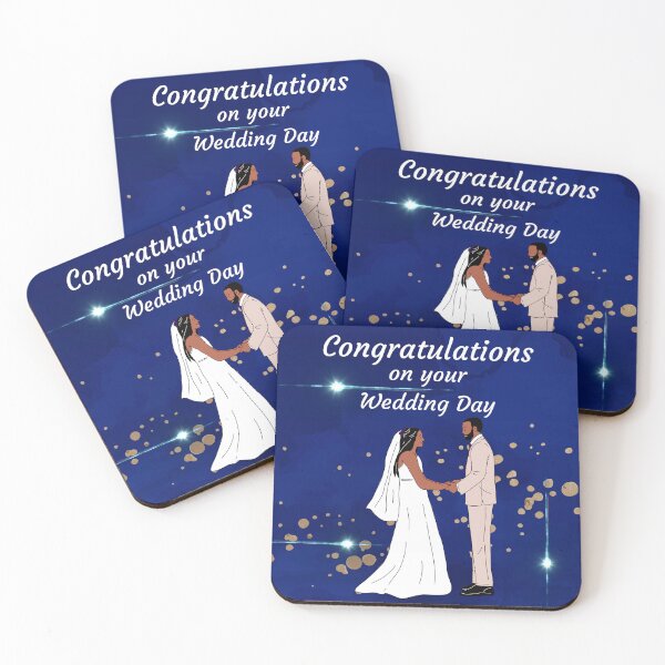 Item preview, Congratulations on your Wedding Day. Beautiful Black Couple designed and sold by MandySJ.