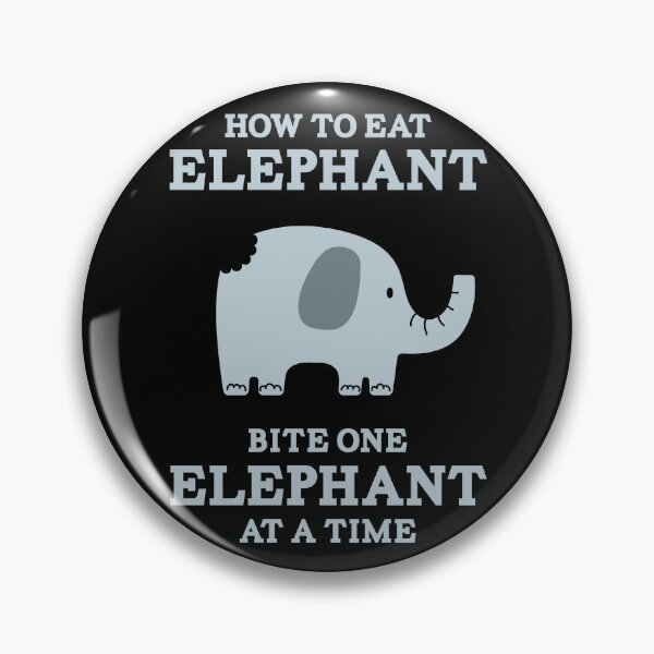 Item preview, How to Eat Elephant - Bite One Elephant at a Time designed and sold by IfDesignGroup.