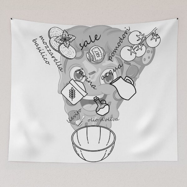 Item preview, Pizza Slice Lovers Recipe (Black and White) designed and sold by BellaDesignArt.