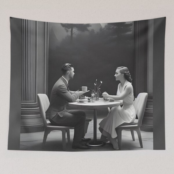Item preview, First Date 40s Black & White Art designed and sold by MudbloodStore.