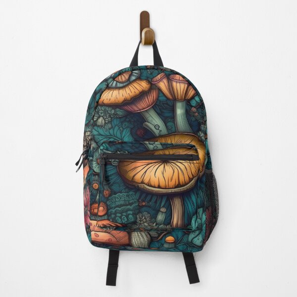 Item preview, Beautiful Pattern of Mushrooms, Flowers and Leaves : Vivid Colours designed and sold by MTJ-Mushrooms.