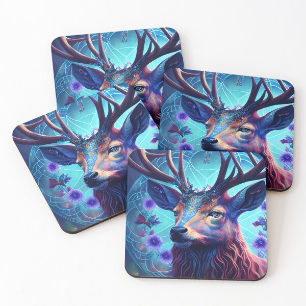 Item preview, 'Stardust' Stag 'Blue Deer' Spirit Animal Totem designed and sold by ga-arts.