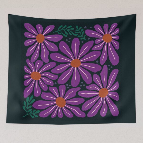 Item preview, Dark Floral Illustration with Retro Vibes designed and sold by Danvrie.