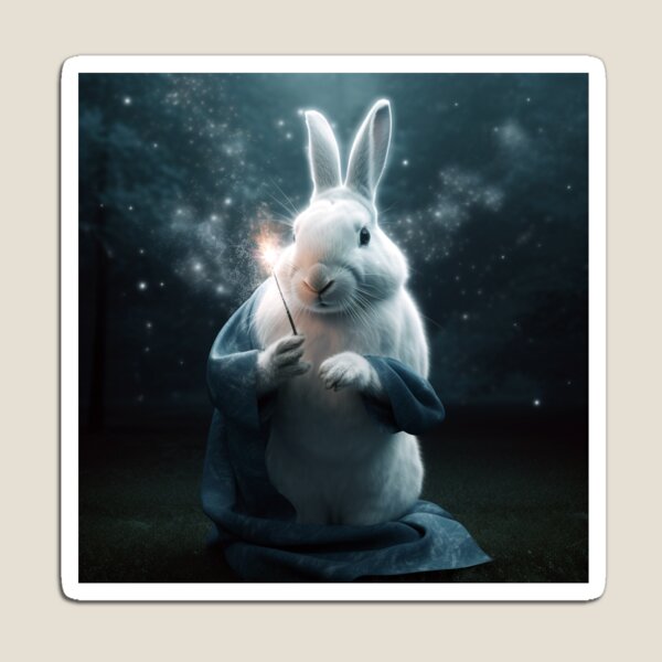 Artikelvorschau, Zauberkaninchen, magischer Hase entworfen und verkauft von WhimsyWear-Fun.