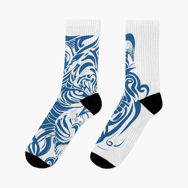 Item preview, Determined Tribal Tiger Face in Blue - Make a Bold Statement designed and sold by ShadowAndSlate.