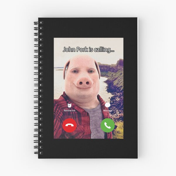 Artikelvorschau, John Pork ruft lustiges Anrufannahmetelefon an entworfen und verkauft von RosannaArt.