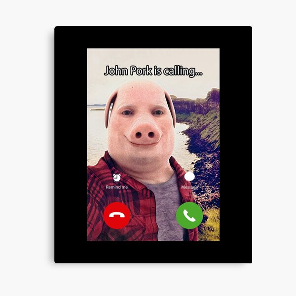 Mens Funny John Pork Is Calling Meme Answer Call Phone Coffee Mug