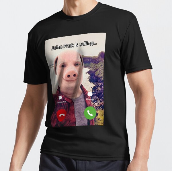 John Pork Is Calling Funny Answer Call Phone Essential T-Shirt for Sale by  RosannaArt