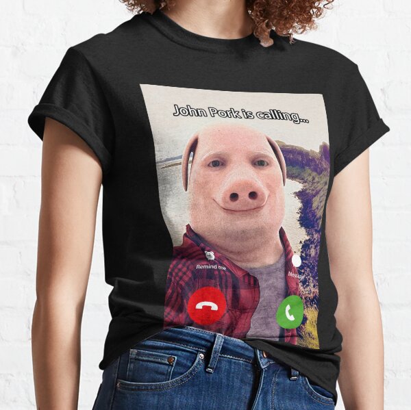 John Pork Is Calling Funny Answer Call Phone Essential T-Shirt for Sale by  RosannaArt