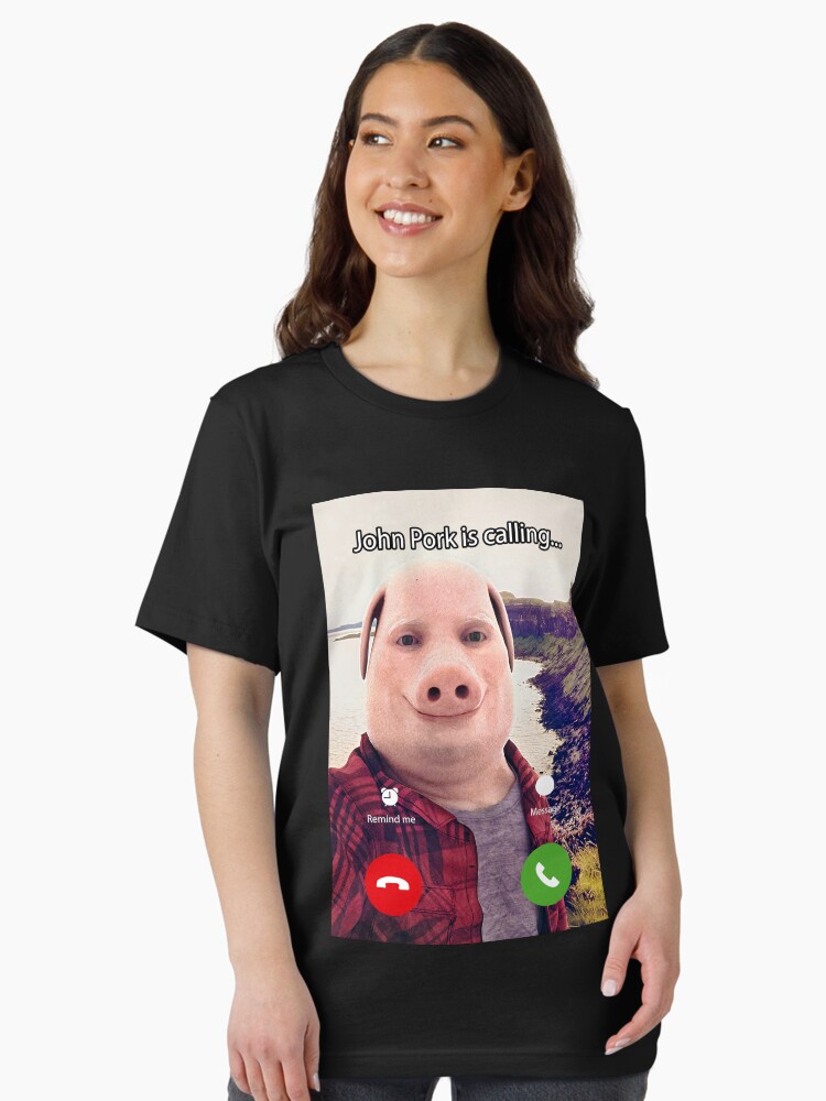 T-shirt Unisexe Avec Inscription « John Pork Is Calling