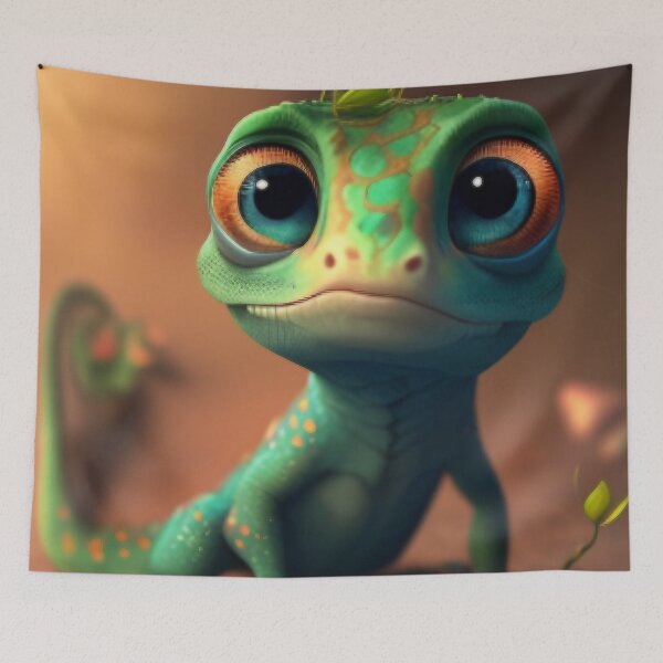 Item preview, Gekko portrait with unique charm designed and sold by M-Lin.