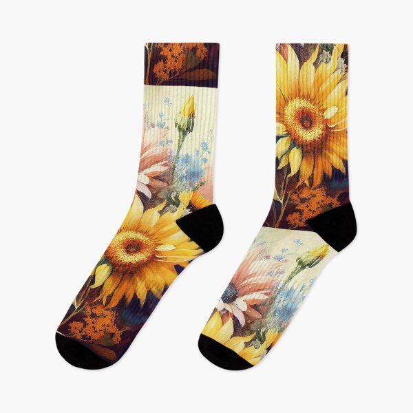 Item preview, Sunflower and daisies art Flower collection #1 designed and sold by LollyShineART.