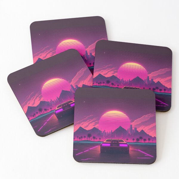 Item preview, Retrowave Sunset Delorean designed and sold by muskitt.