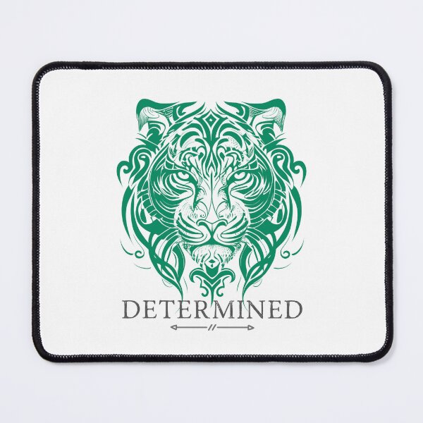 Item preview, Determined Tribal Tiger Face in Green - Make a Bold Statement designed and sold by ShadowAndSlate.