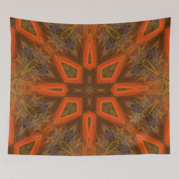 Item preview, orange starburst with centre cross designed and sold by effervescence.