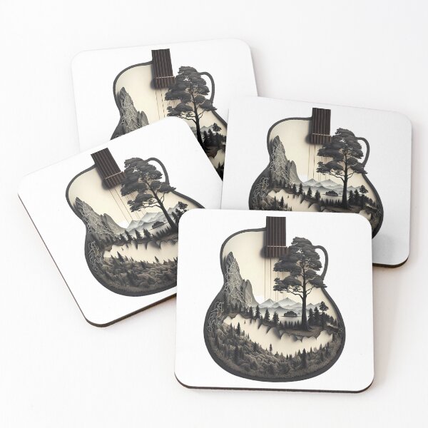 Item preview, Guitar with Nature and Landscape inside - Designed By SK designed and sold by Silvio K..