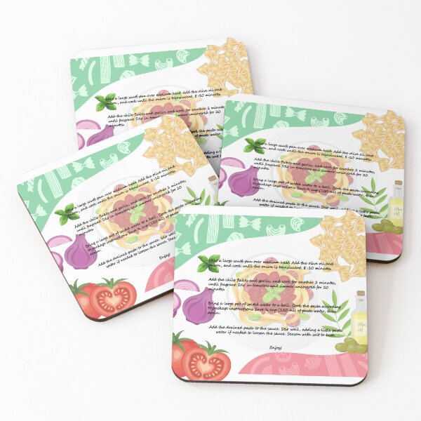 Item preview, Italian Pasta With Tomato Recipe designed and sold by BellaDesignArt.