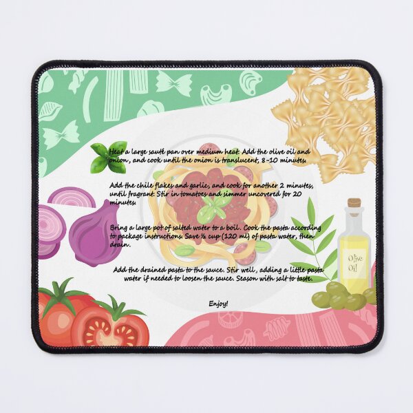 Item preview, Italian Pasta With Tomato Recipe designed and sold by BellaDesignArt.