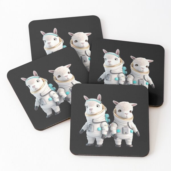 Item preview, Cute cartoon llamas in space suits - field trip no prob llama designed and sold by CRAZY&ART.