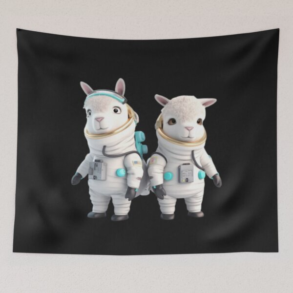 Item preview, Cute cartoon llamas in space suits - field trip no prob llama designed and sold by CRAZY&ART.