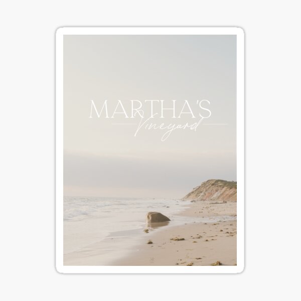 Martha's Vineyard, Cape Cod, Digital Art Poster, Massachusetts Sticker